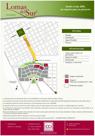 LOMAS DEL SUR -  LOTES EN AVDA. SARMIENTO - Esc. INMEDIATA