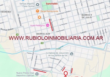 SUNCHALES - LOTE 490 M2 en AVDA. REP. ARGENTINA - ESCRITURA INMEDIATA